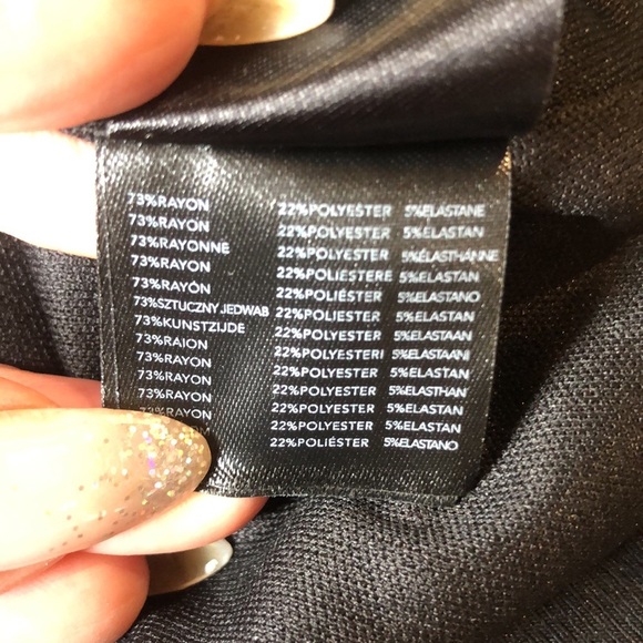 Tiger Mist black crop top long sleeve slight flare sexy festival top lined S - Picture 8 of 9